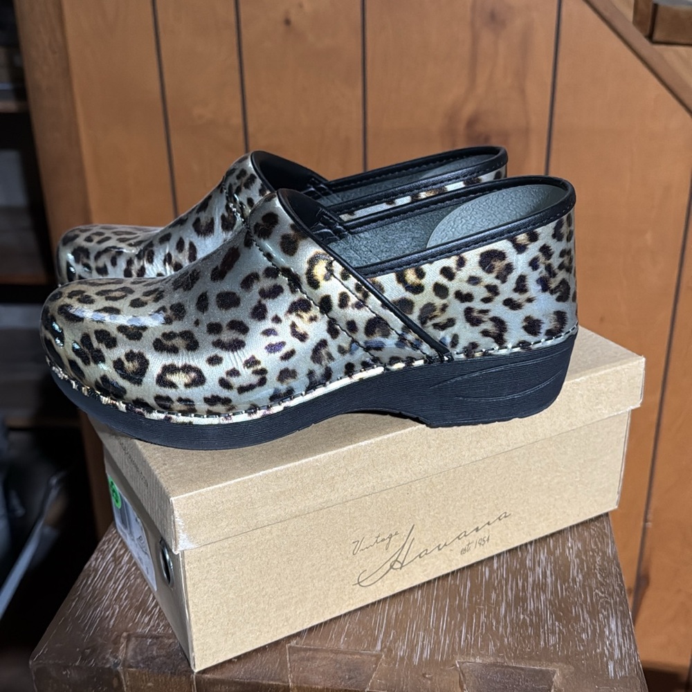 Dansko Brown and Black Mules Comfortable Professional Footwear